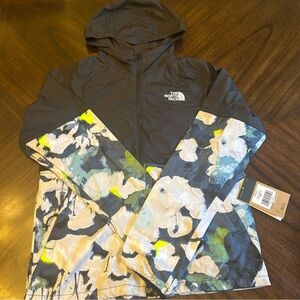 The North Face Hoodie Mens Jacket Black Summit Navy Abstract Floral Small New